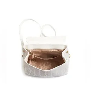 KARL LAGERFELD LAFAYETTE BACKPACK WHITE LEATHER CUTOUT VINTAGE GOLD HARDWARE NWT Karl Lagerfeld | Bags | Karl Lagerfeld Lafayette Backpack  main image 3